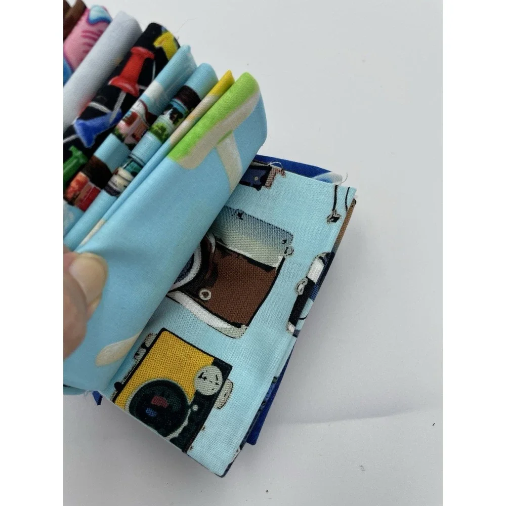 Benartex‎ Summer Vacation Prints 10 Fat Quarters Cotton Fabric New Bundle